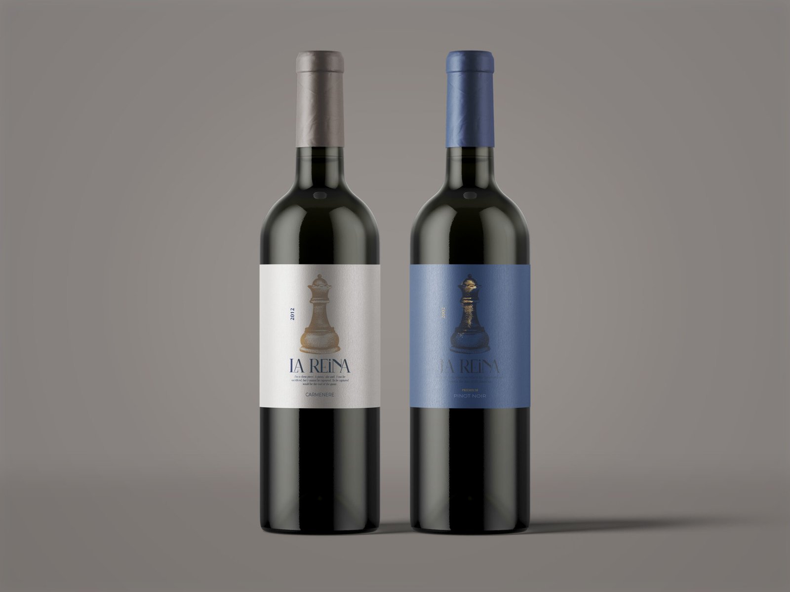 Diseño de etiquetas para los vinos La Reina por bebondi