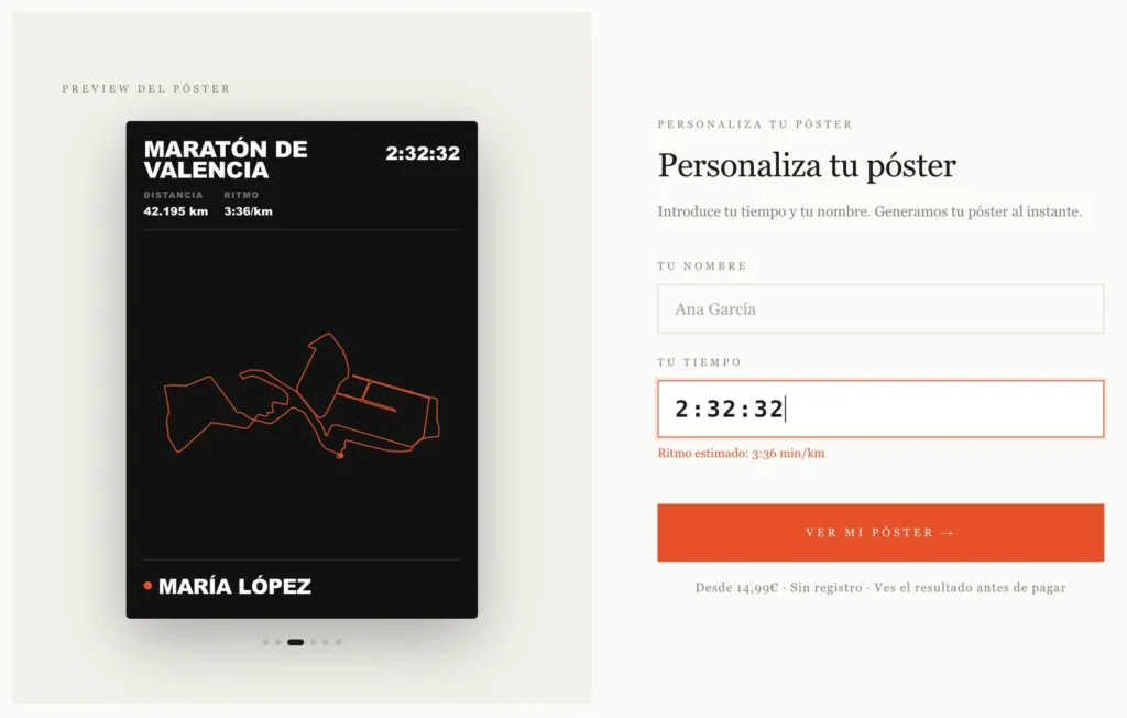 Página de producto del configurador de pósters de Ubyssal por bebondi